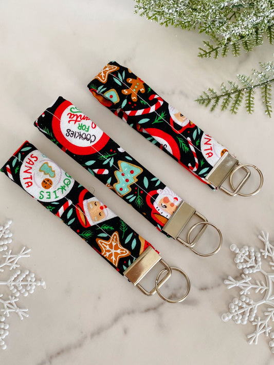 Santa’s Cookies Keychain Wristlet