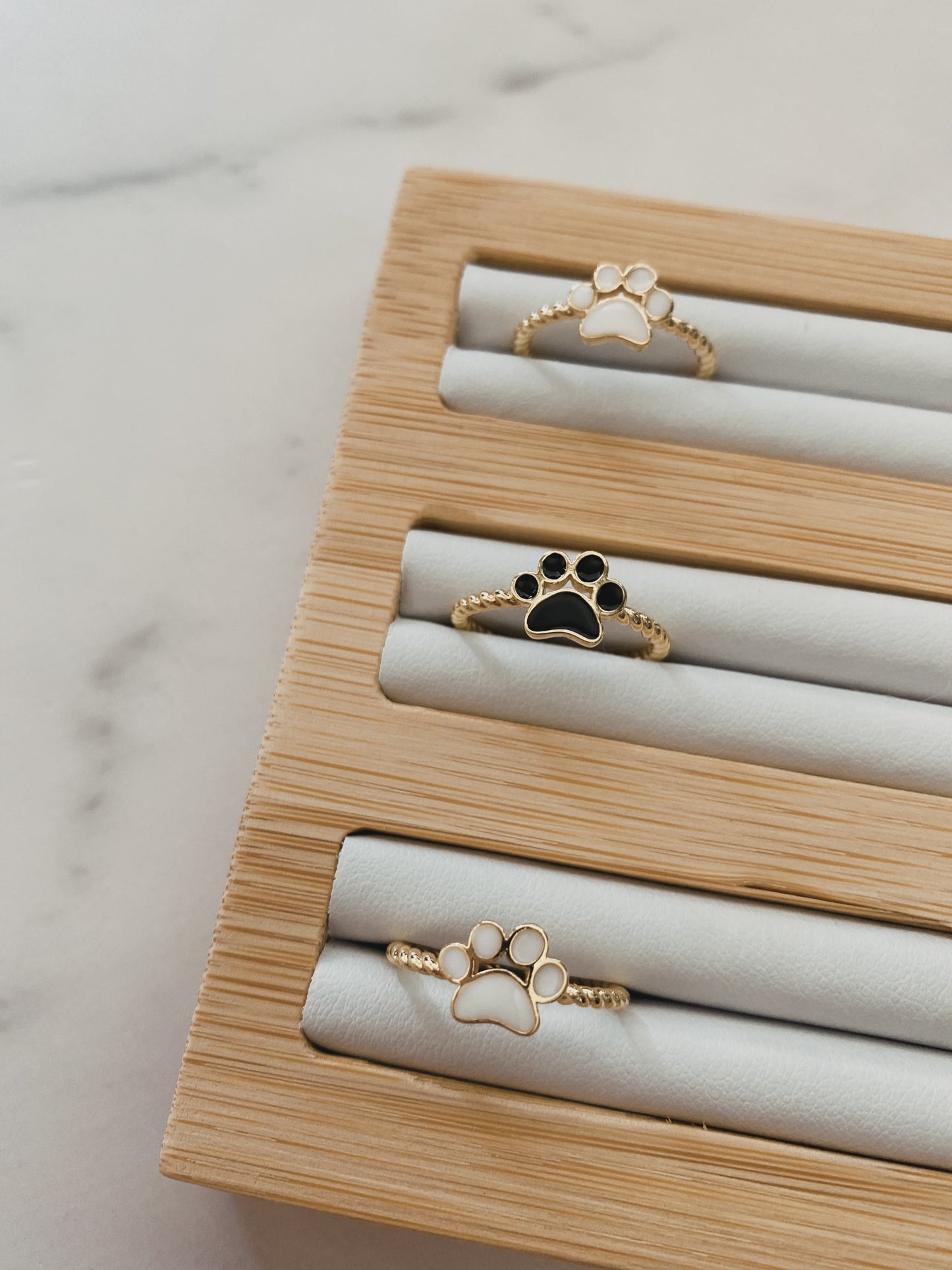 Paw print rings