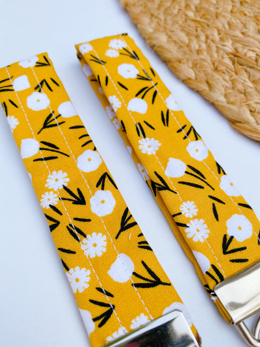 Farm Flowers Keychain Wristlet